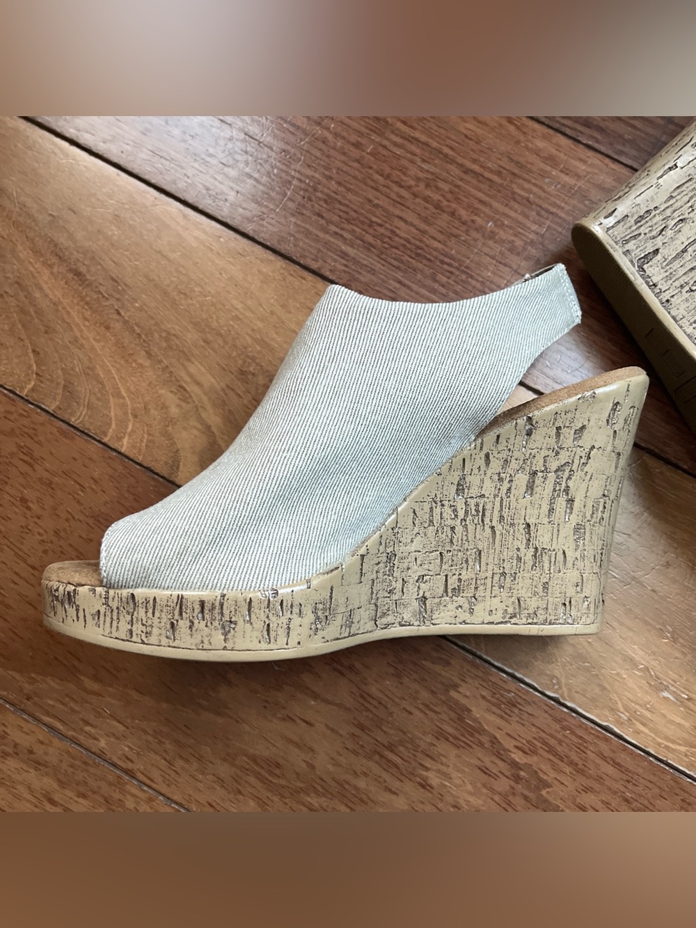 Vintage 2000 Like NEW Platform Slingback Open Toe Mules
